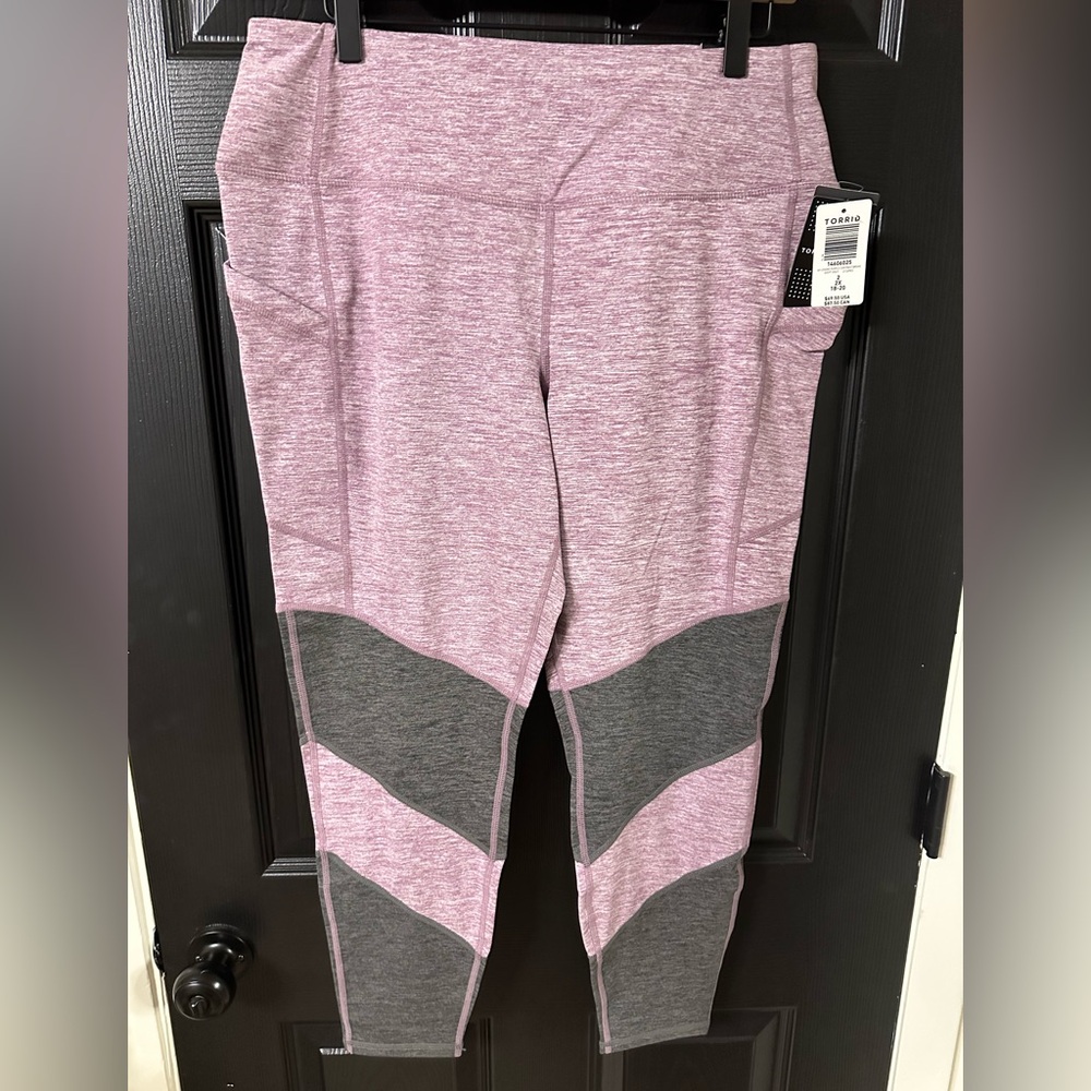 Torrid Purple & Grey Spacedye Active Leggings